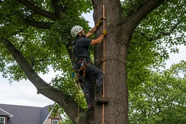Installing Tree Lightning Protection