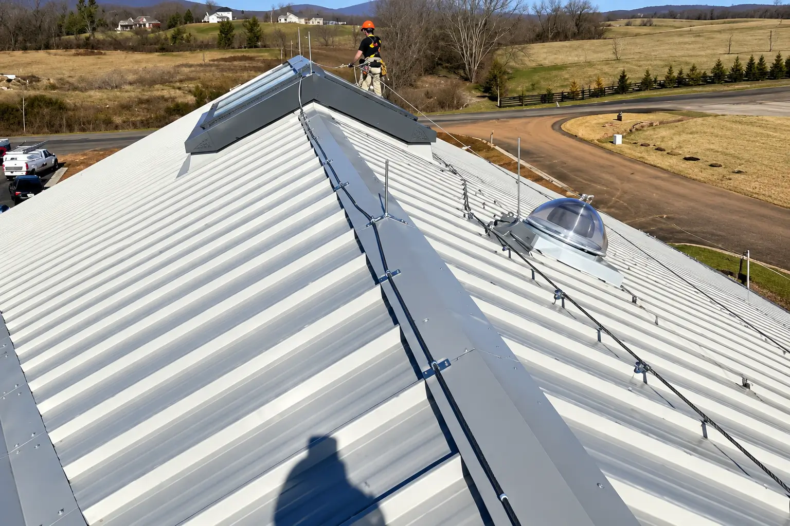 Lightning Protection on a metal roof Lightning Protection on a metal roof